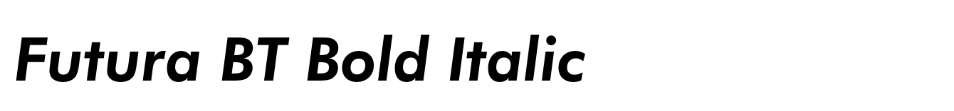 Futura BT Bold Italic